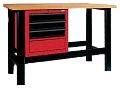 Stół warsztatowy z szafk± i czterema szufladami